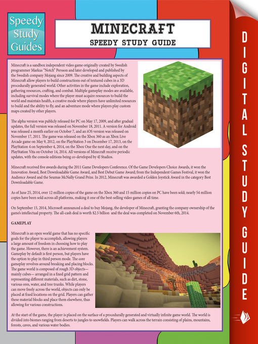 Title details for Minecraft Speedy Study Guide by Speedy Publishing - Available